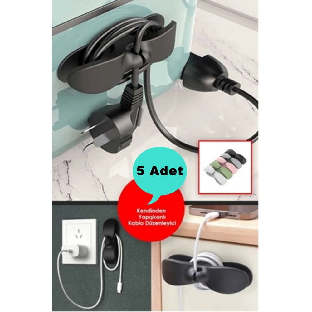 Kitchen Beauty 5 Adet Yapışkanlı Airfryer Kablo Sabitleyici Düzenleyici Çok Amaçlı Kablo Tutucu Kablo Toparlayıcı Elektrik ve Aydınlatma Fiyatı