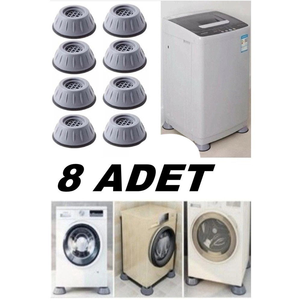 Kitchen Beauty 8 Adet Beyaz Eşya Altlığı Ayağı Çamaşır Bulaşık Makinası Buzdolabı Yükseltici Titreşim Önleyici Yedek Parça ve Aksesuar Fiyatı