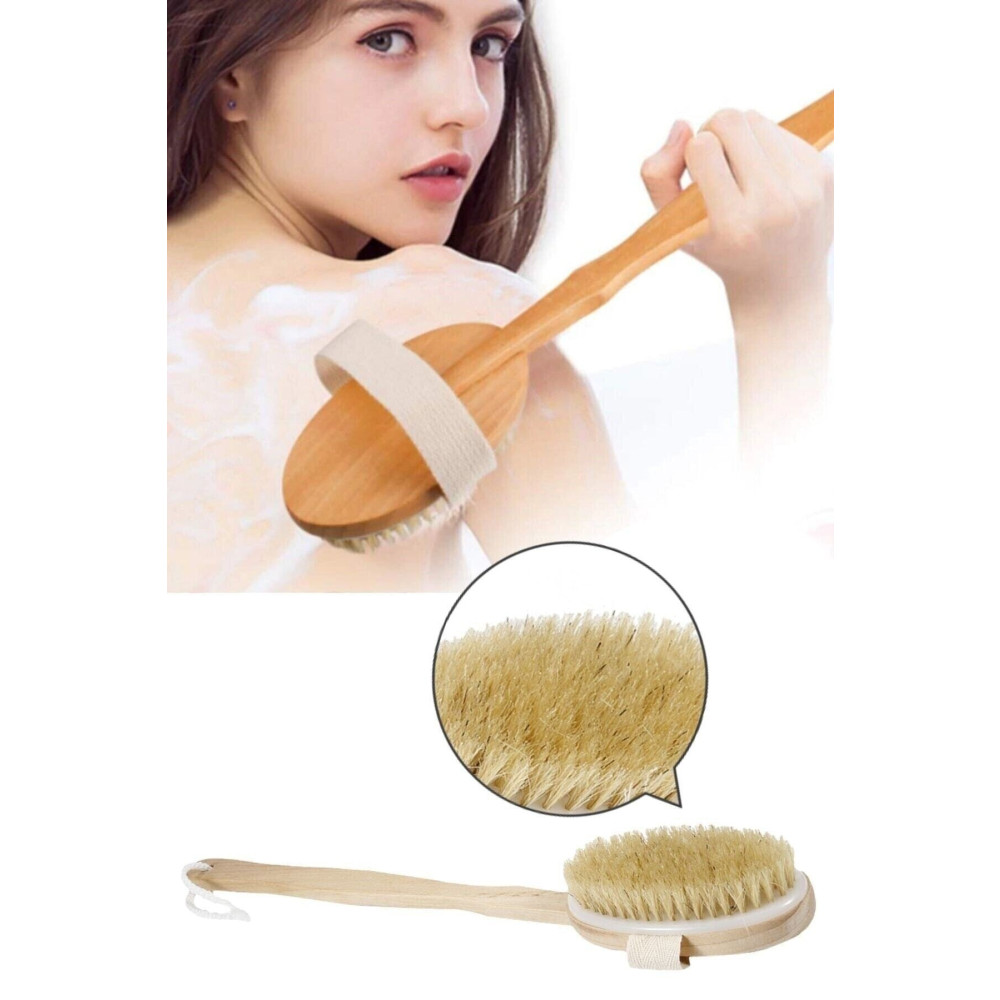 Kitchen Beauty Doğal At Kılı Banyo Sırt Kesesi Uzun Sökülebilir Saplı Yumuşak Fırçalı Doğal Kese Ahşap Saplı Vücut Bakımı Fiyatı
