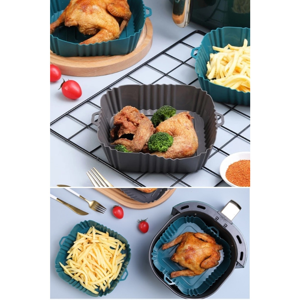 Kitchen Beauty Kare Model Tüm Airfryer Silikon Pişirme Kalıbı Hava Fritözü Airfryer Yemek Pişirme Kalıbı Pişirme Kağıdı Fiyatı
