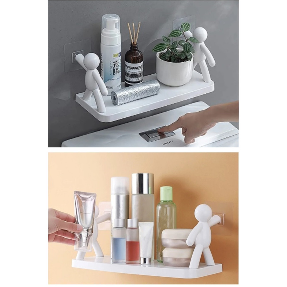 Kitchen Beauty Kendinden Yapışkanlı Craft Banyo Rafı Tarz Baharatlık Rafı Organizer Düzenleyici 1 Adet Raf Çöp Adam Mutfak Dolabı / Mobilyası Fiyatı