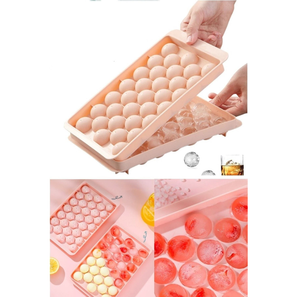 Kitchen Beauty Küre Buz Kalıbı Kapaklı 33 Hazneli Yuvarlak Buz Kalıbı Kokteyl Sunum Buz Kalıbı Mutfak Gereçleri Fiyatı