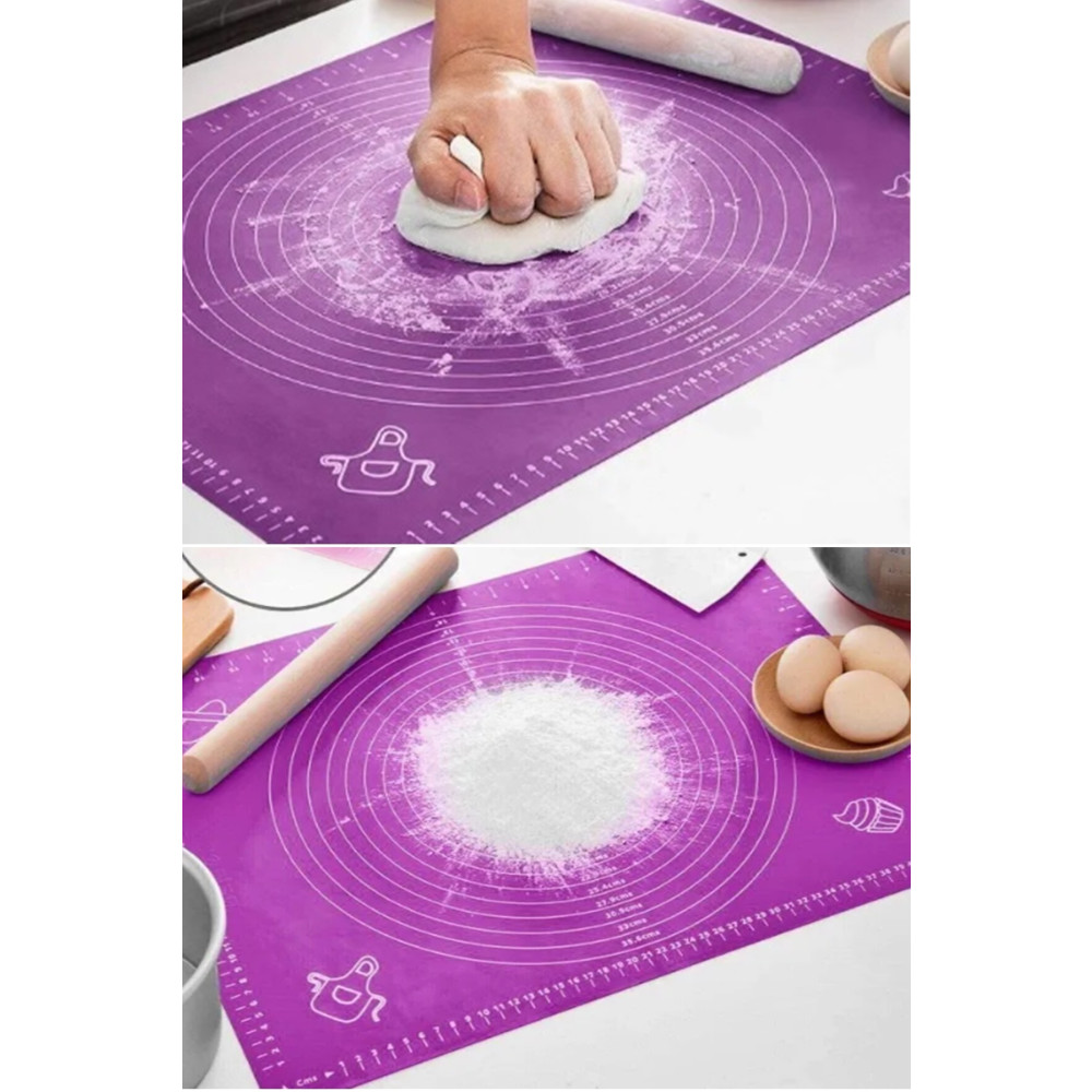 Kitchen Beauty Silikon Ölçekli Hamur Açma Matı Baklava Börek Ekmek Mantı Erişte Hamuru Yoğurma Matı Hamur Yoğurma Makinesi Fiyatı