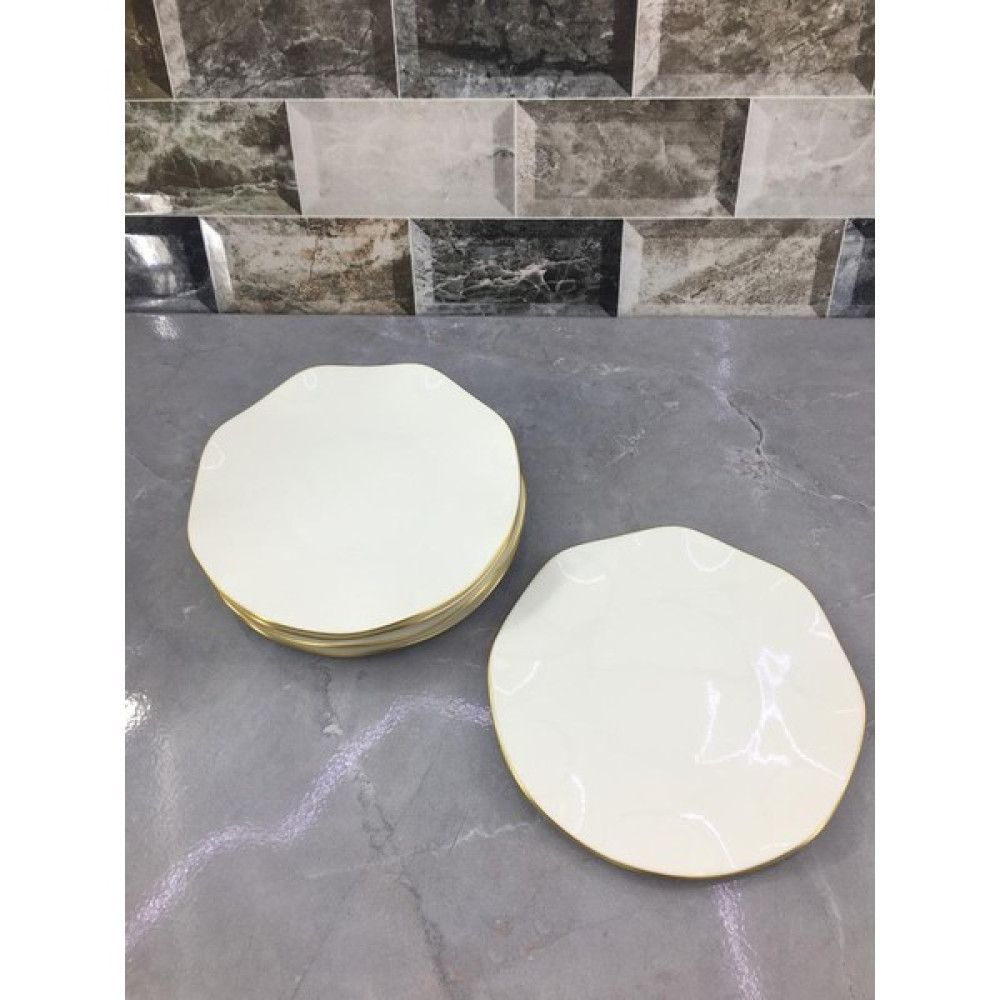 Kitchen Crazy Güral Porselen Nesrin Gold Desenli Porselen Pasta Tabağı Mutfak Gereçleri Fiyatı