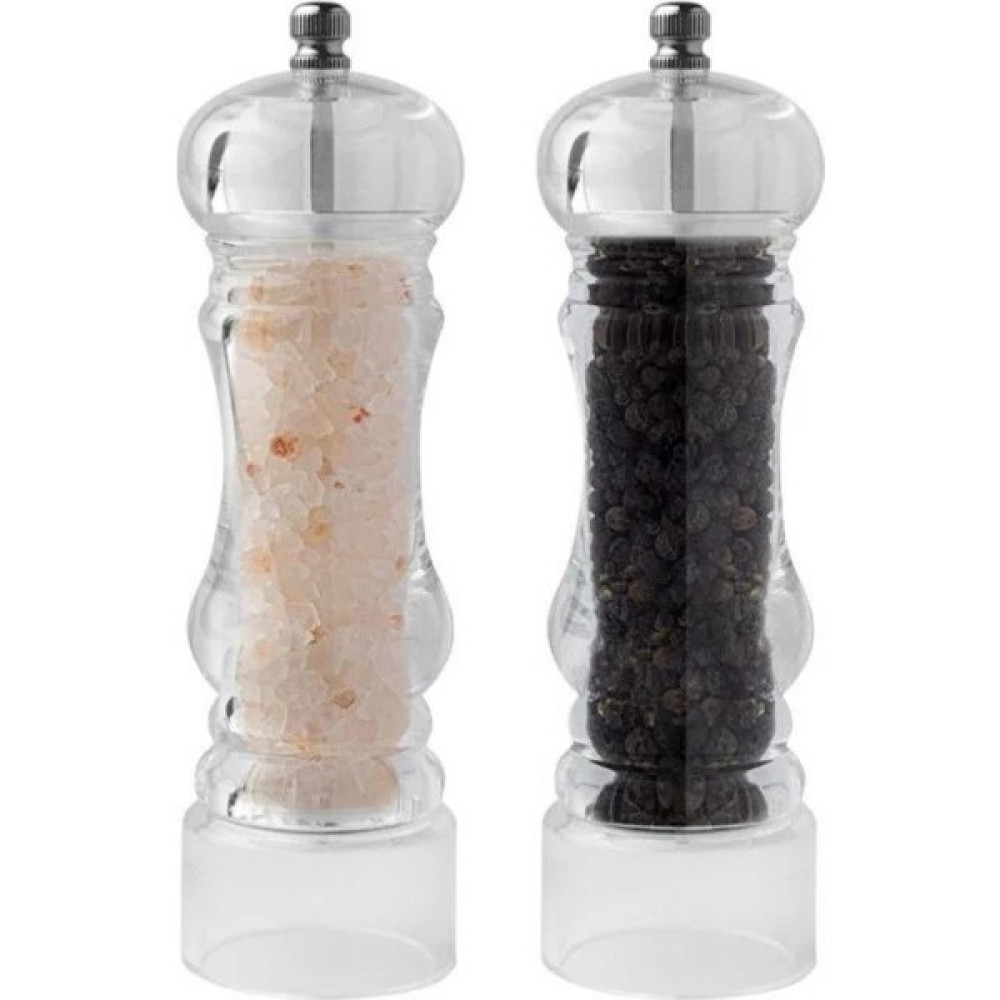 Kitchen Design Lab Akrilik Baharat Öğütücüsü, 14 cm 2 Adet, Tuz Karabiber Değirmeni Öğütücü Baharat Setleri & Baharatlıklar Fiyatı