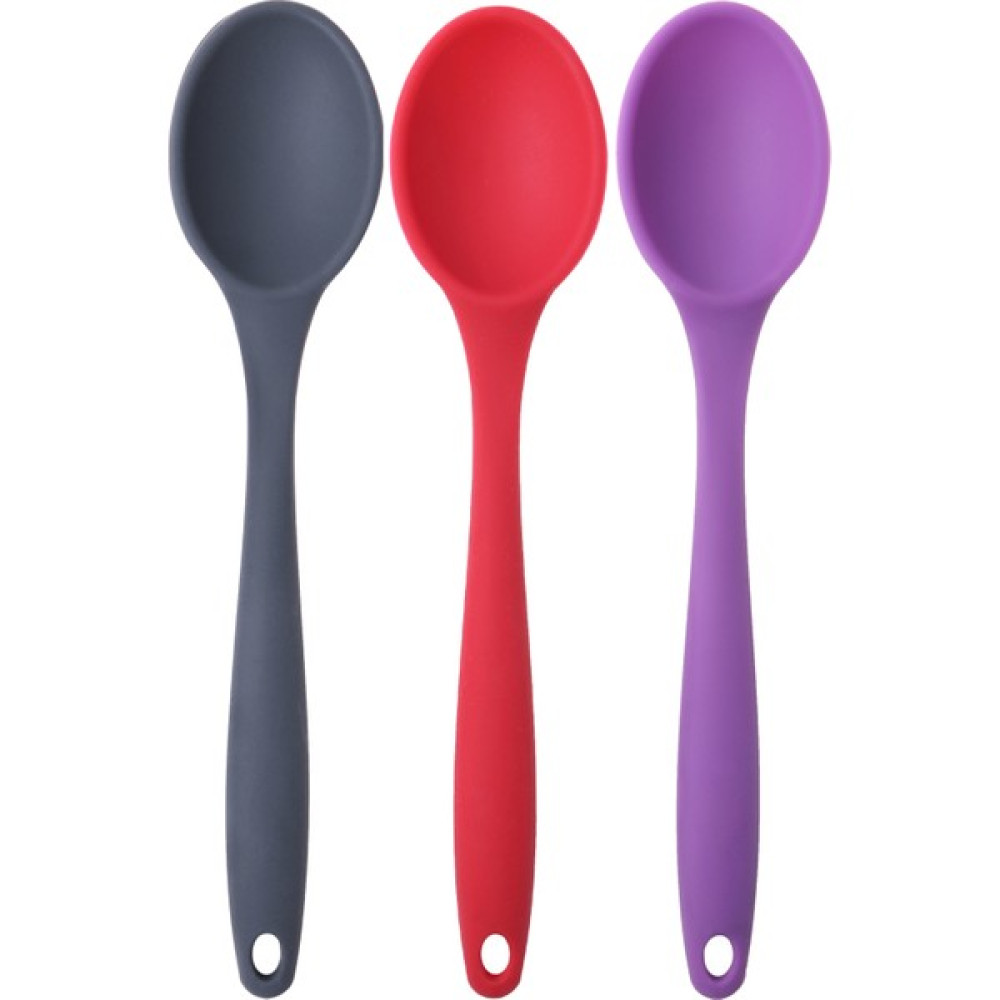 Kitchen Design Lab Büyük Boy Yanmaz Silikon Spatula Kaşık Seti 3 Parça - Renkli Çatal / Kaşık / Bıçak Takımları Fiyatı