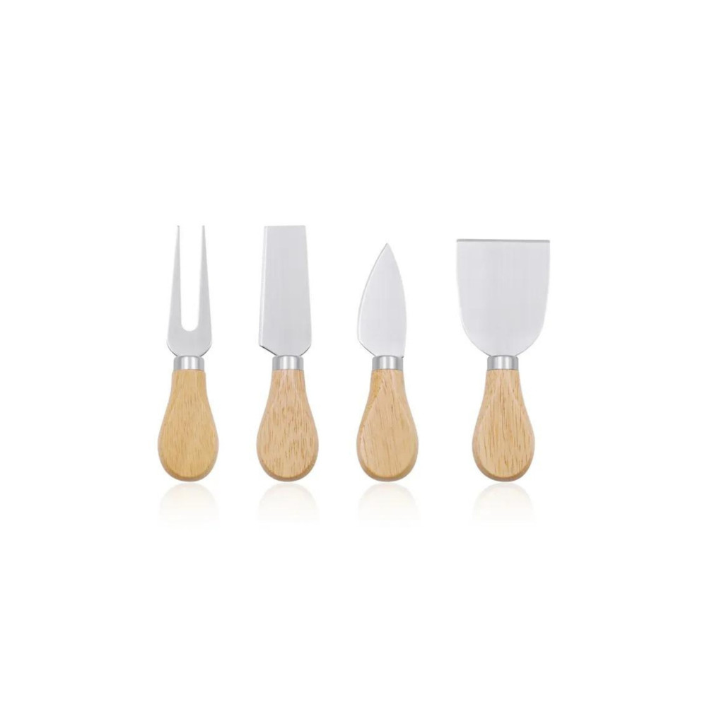 Kitchen Design Lab Lüks Bambu Saplı 4lü Çelik Peynir Bıçak Seti Çatal / Kaşık / Bıçak Takımları Fiyatı