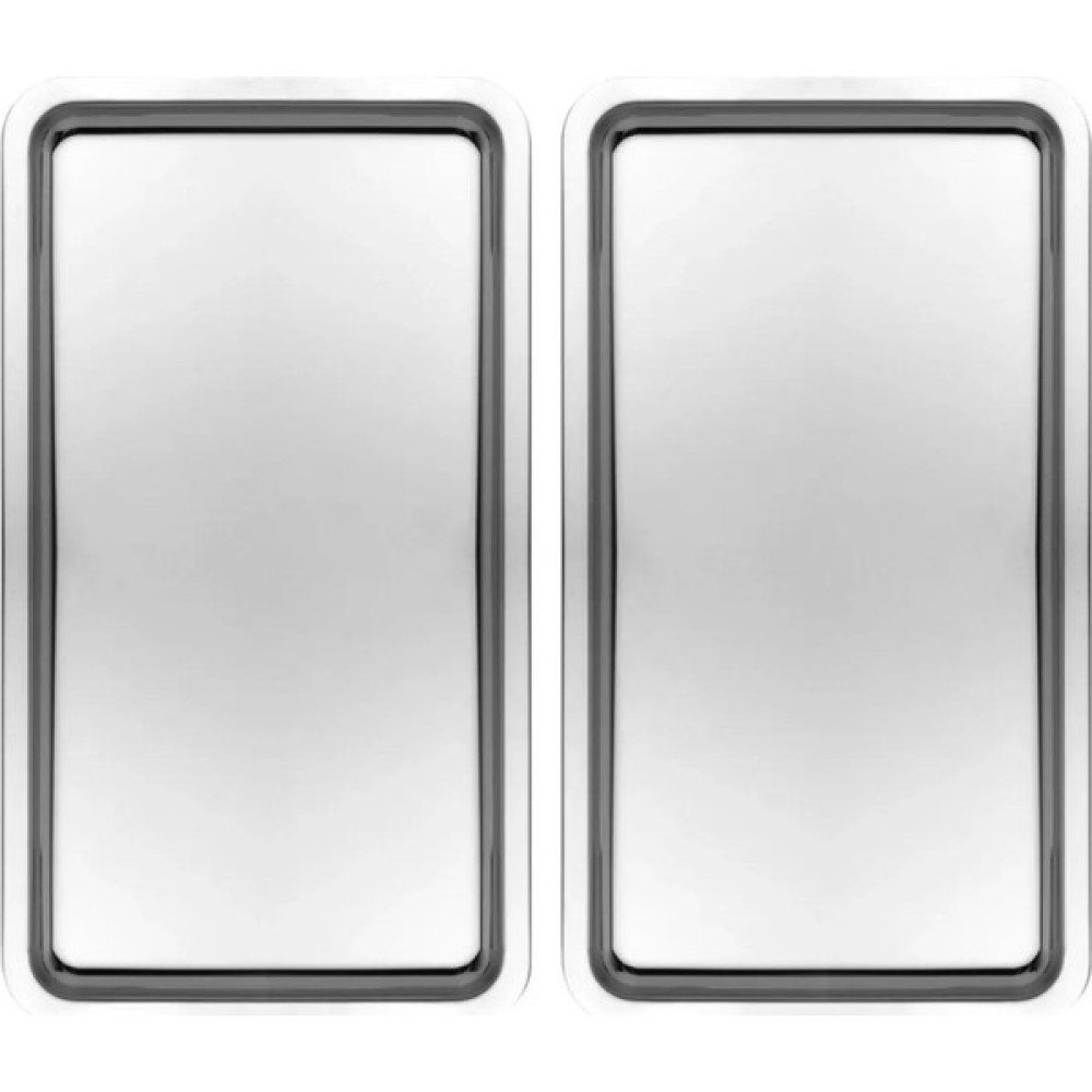Kitchen Design Lab Paslanmaz Çelik Gümüş Renk Dikdörtgen Geniş Metal Düz Sunum Tepsisi Çay Kahve Tatlı Sunum 2 Adet - Metalik Servis Tepsisi Fiyatı