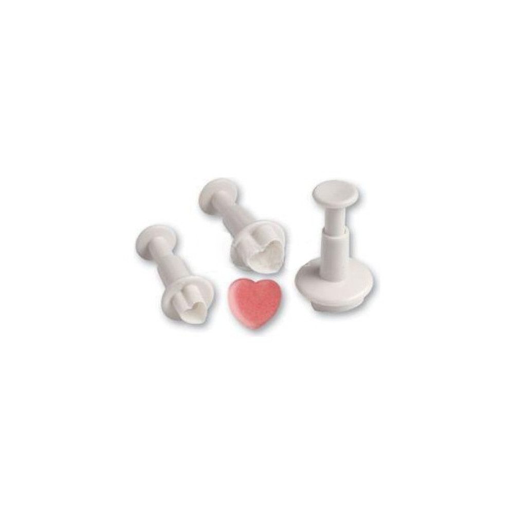 Kitchen Express Mini Kalp Desenli Kurabiye Şekillendirme Kalıbı 3'lü Set KOD:C22 - Antik Beyaz Oto Boyaları Fiyatı