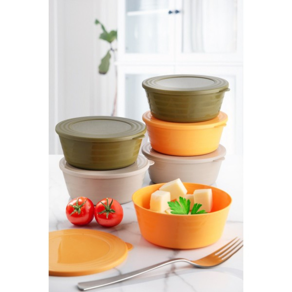 Kitchen Life 6'lı Kapaklı Kahvaltılık Saklama Kabı 400 ml - 6 Adet Buzdolabı Saklama Kasesi Çerezlik Süper Set Kase Fiyatı