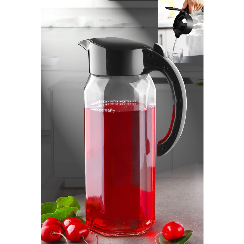 Kitchen Life Âlâ Prizma Cam Sürahi 1500ml - (Kapağı Çıkarmadan Doldur.) Altıgen Şişe Sürahi Fiyatı