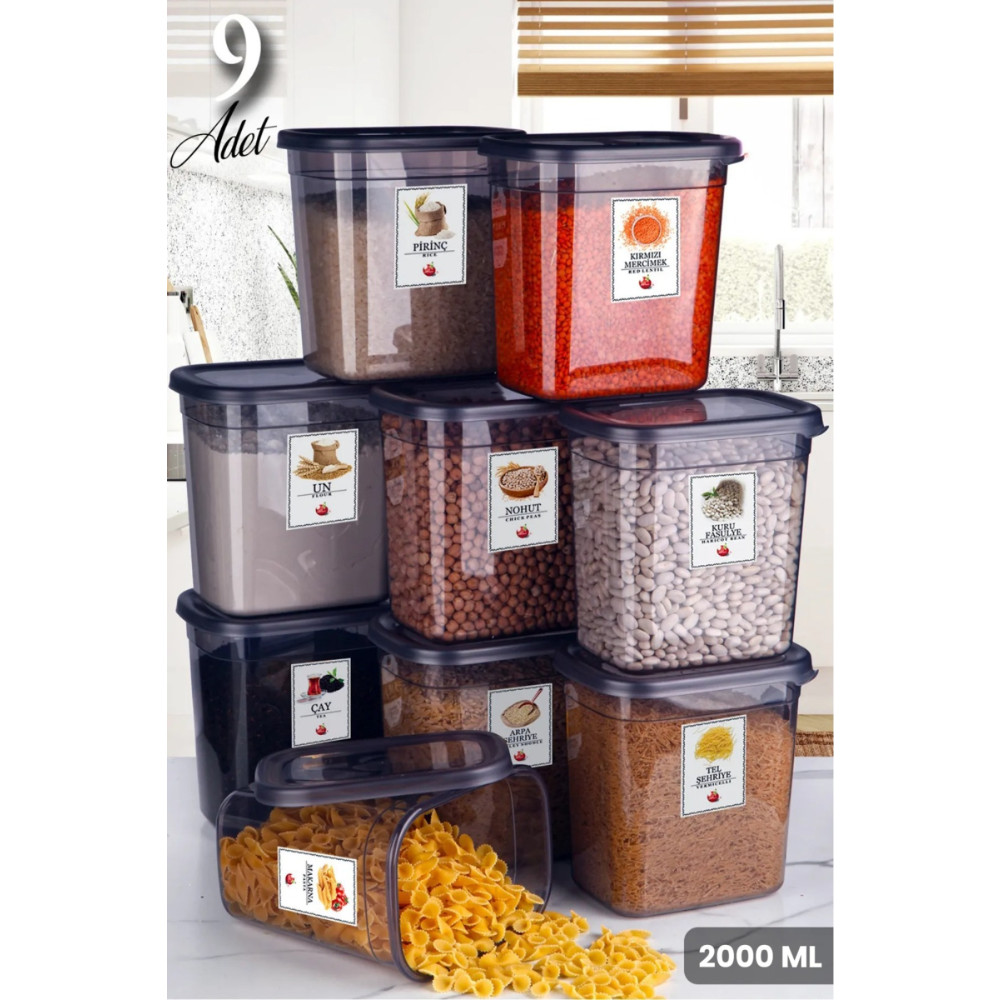 Kitchen Life Antrasit Moly Dikdörtgen Saklama Kabı Seti 2000ml Saklama Kapları Fiyatı