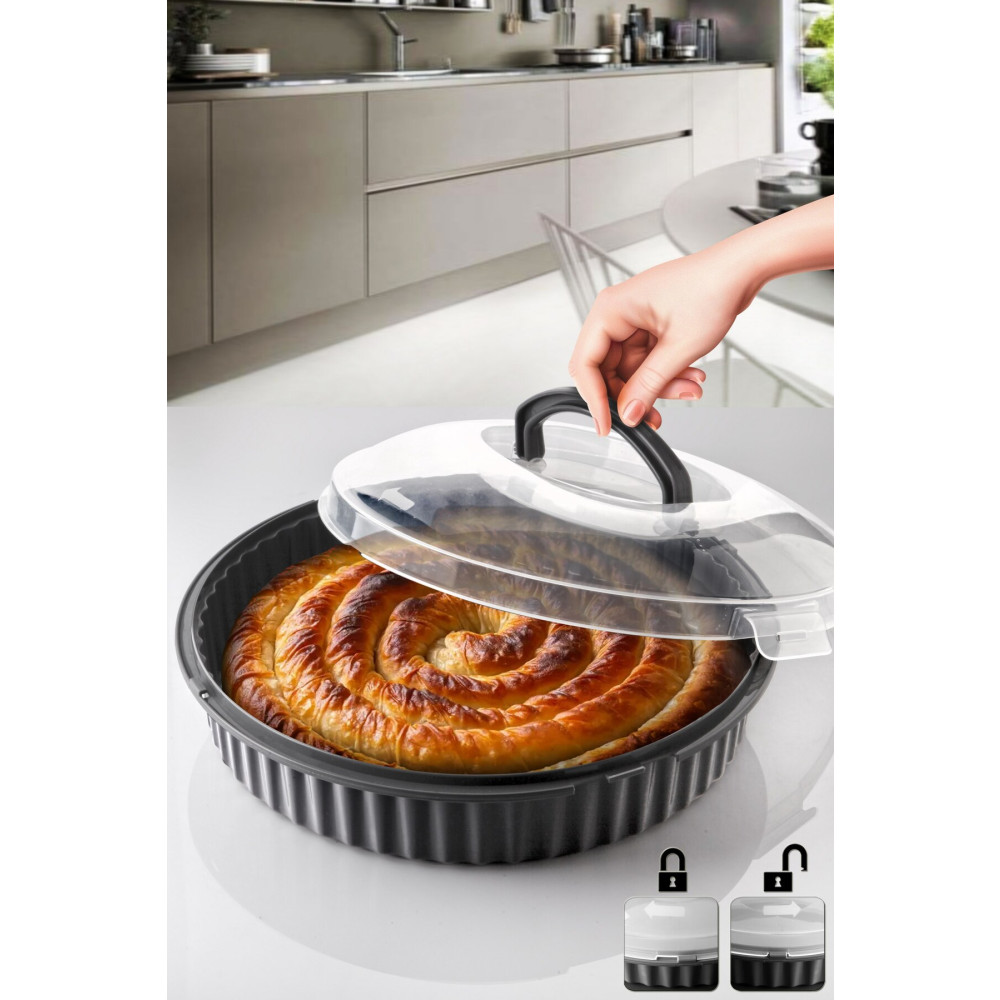 Kitchen Life Pasta Kek Börek Taşıma Kabı Çok Amaçlı Saklama Kutusu - 3800 ml - Saklama Kabı Saklama Kapları Fiyatı