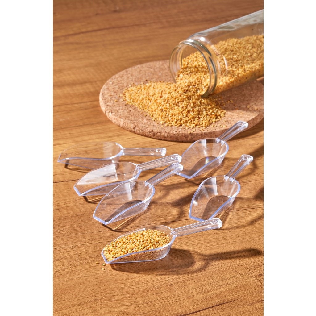 Kitchen Line 12 Adet Baharat Kaşığı - Şeker Reçel Baharatlık Kaşığı Şeffaf Küçük Boy Tuz, Şeker, Baharat Fiyatı