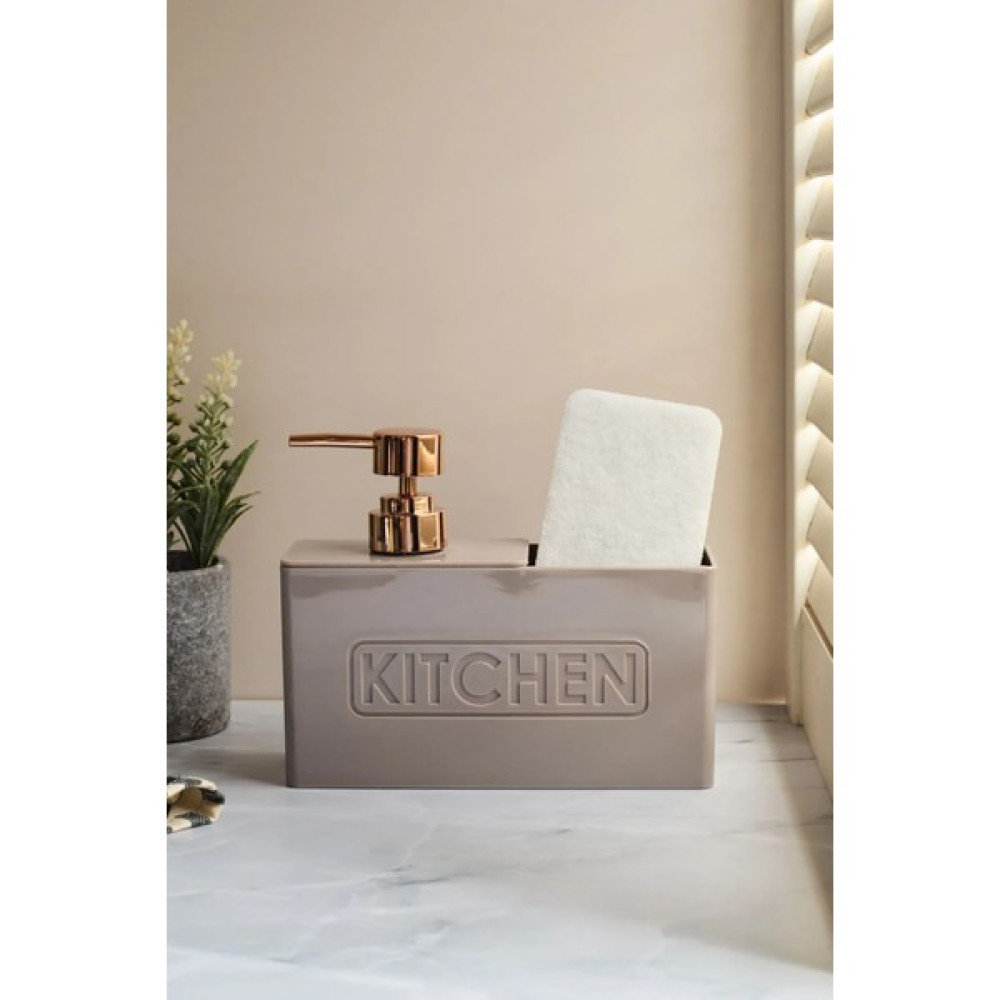 Kitchen Line Kıtchen Bulaşık Süngeri Hazneli Lüx Mutfak Sıvı Sabunluk - Açık Kahve Sabunluk Fiyatı