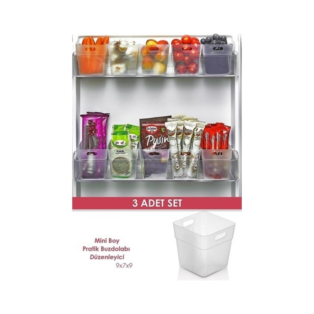 Kitchen Live 3'lü Buzdolabı Kapak Içi Düzenleyici Organizer | Buzdolabı Içi Düzenleyici ve Banyo Organizeri Saklama Kapları Fiyatı