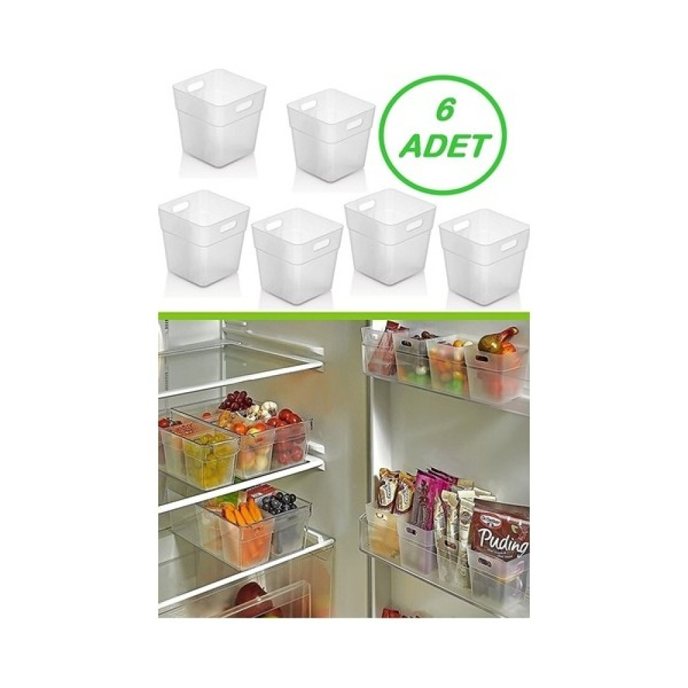 Kitchen Live 6 Adet Buzdolabı Kapak Içi Düzenleyici Organizer 6'lı Buzdolabı Içi Düzenleyici ve Banyo Organizeri - Beyaz Saklama Kapları Fiyatı