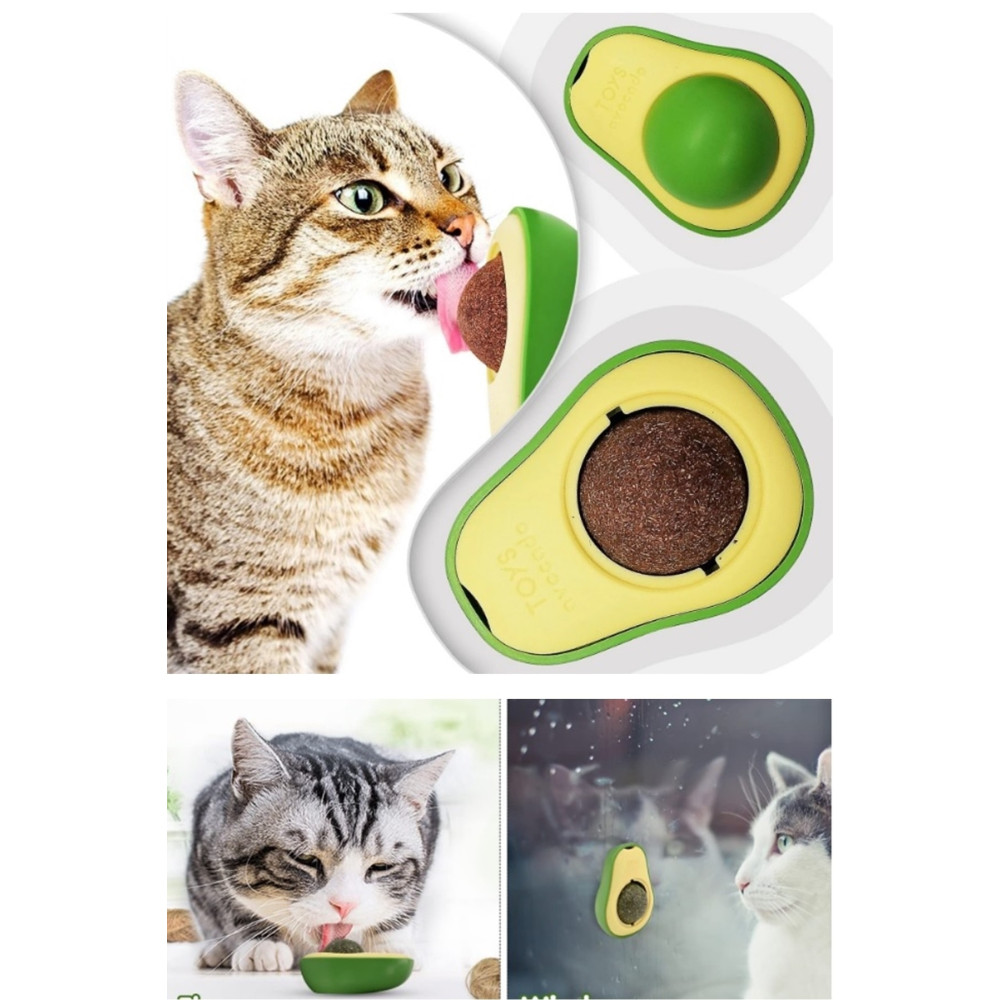 Kitchen Live Kedi Yalama Topu Avokado Şeklinde Catnip Otlu Interaktif 360 Derece Dönen Evcil Hayvan Bakım Ürünü Evcil Hayvan Ürünleri Fiyatı
