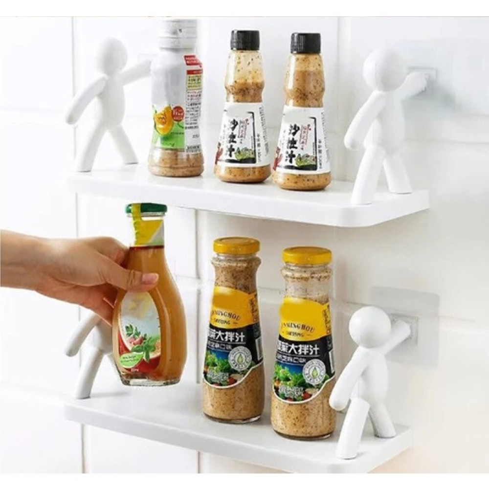 Kitchen Live Yaratıcı Kendinden Yapışkanlı Baharat Düzenleyici Baharatlık Mutfak Düzenleyici Raf Çöp Adam 1 Adet Saklama Kapları Fiyatı