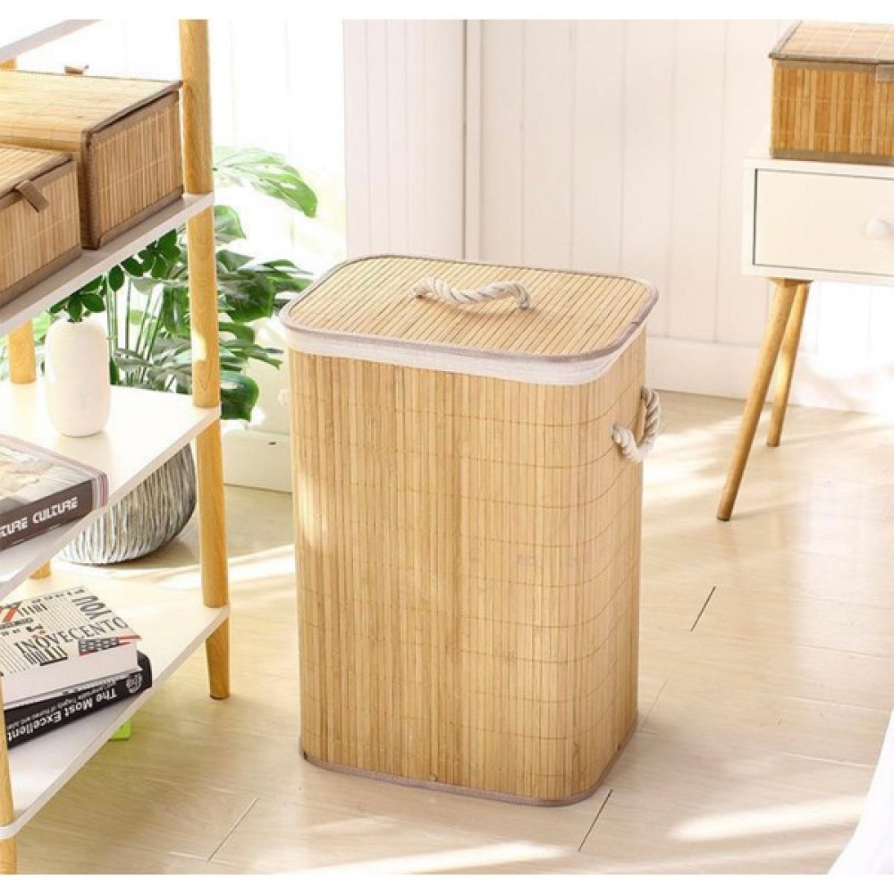 Kitchen Pembelia Hasır Kare Katlanabilir Kirli Çamaşır Sepeti Çok Amaçlı Düzenleme Sepeti Ipli Naturel Doğal Hasır - Bej Sepet Fiyatı