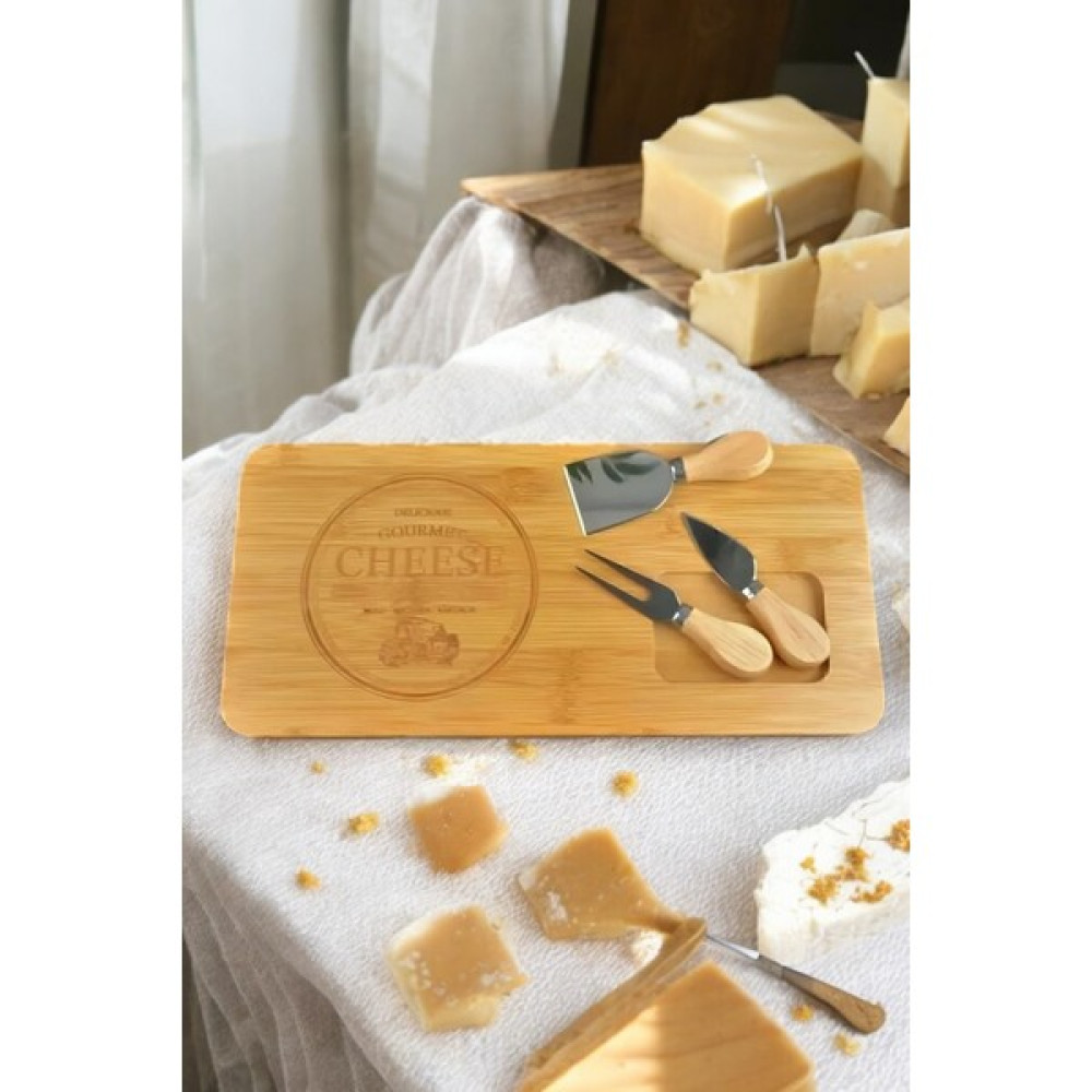 Kitchen Queen Home Bambu Peynir Tabağı Peynir Sunum Tabağı Bıçaklı Sunum Tahtası - Ahşap Mutfak Gereçleri Fiyatı
