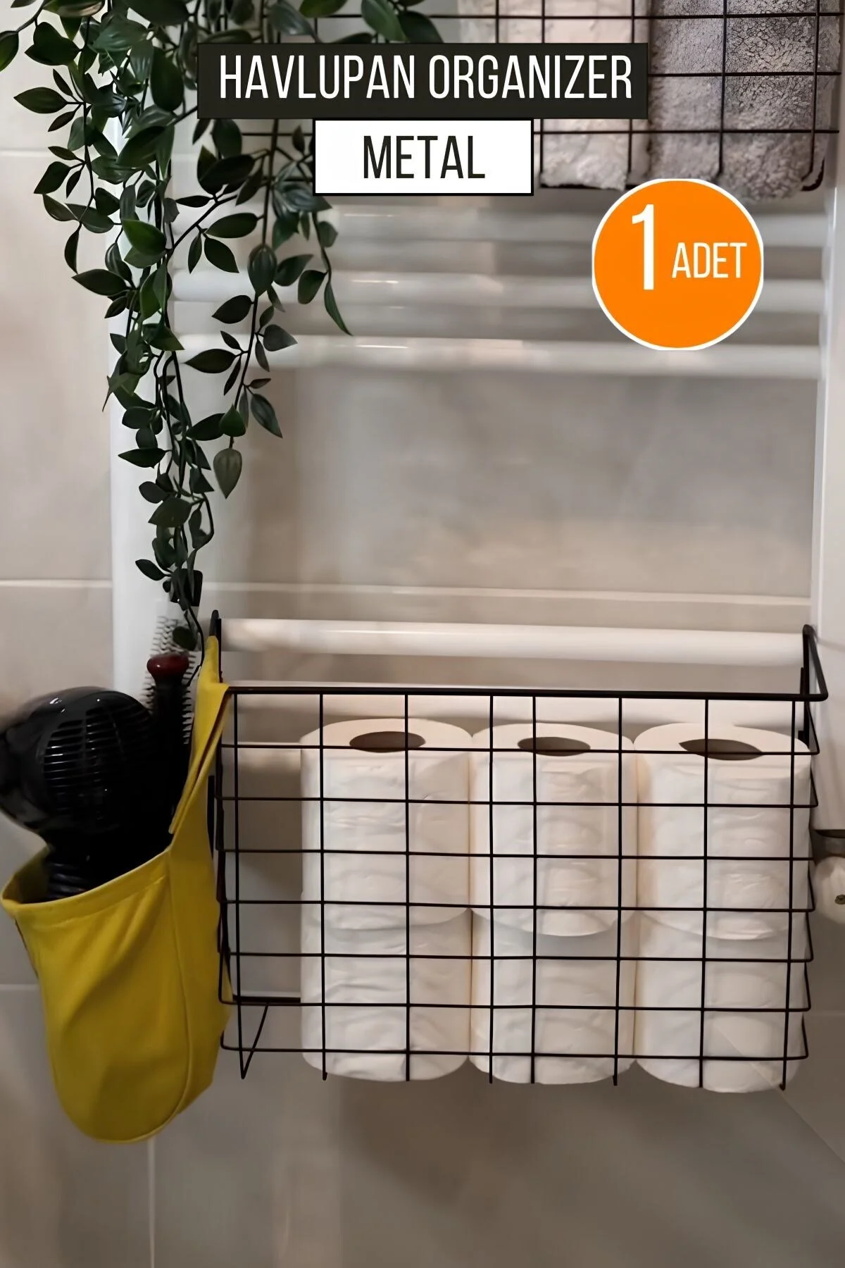Kitchen Store Asılabilir Havlupan Düzenleyici Banyo Havluluk Kurutma Sepeti Tuvalet Kağıdı Organizeri 1 Adet" Banyo Aksesuarları Fiyatı