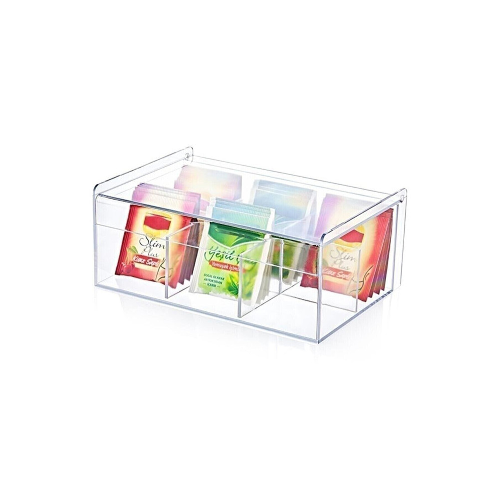 Kitchen Store Çay Kutusu 6 Bölmeli Kapaklı Poşet Bitki Çayı Saklama Kabı Saklama Kapları Fiyatı
