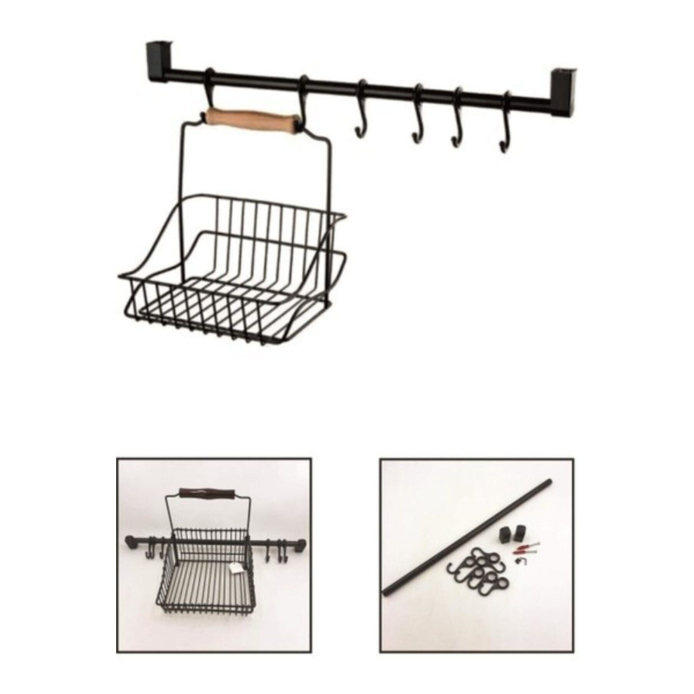 Kitchen Store Retro Ferforje Metal Sepet Askı Ve Kanca Mutfak Dolabı / Mobilyası Fiyatı