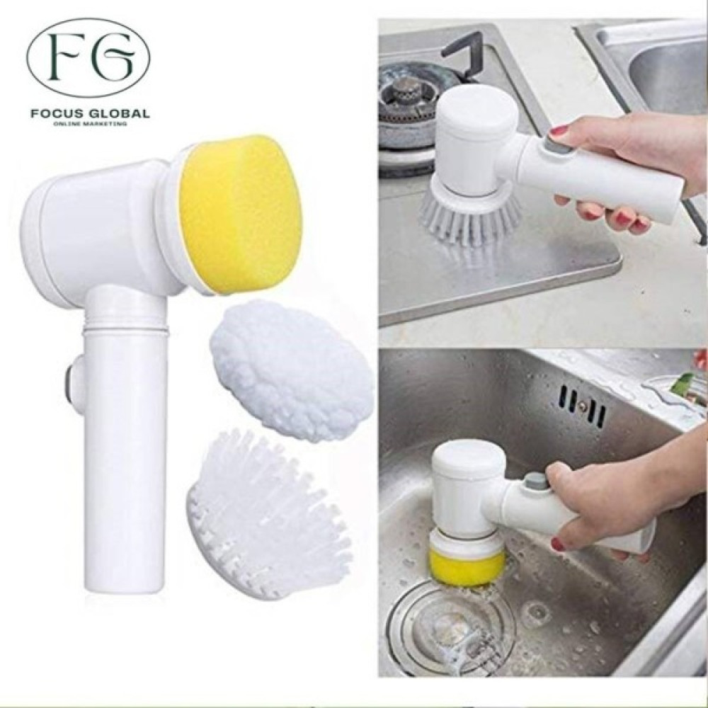 Kitchen Stuff Şarjlı 3 Başlıklı Otomatik Temizleme Fırçası Oto Tuvalet Lavabo Küvet Temizlik Fırçası Magic Brush Diğer Fiyatı