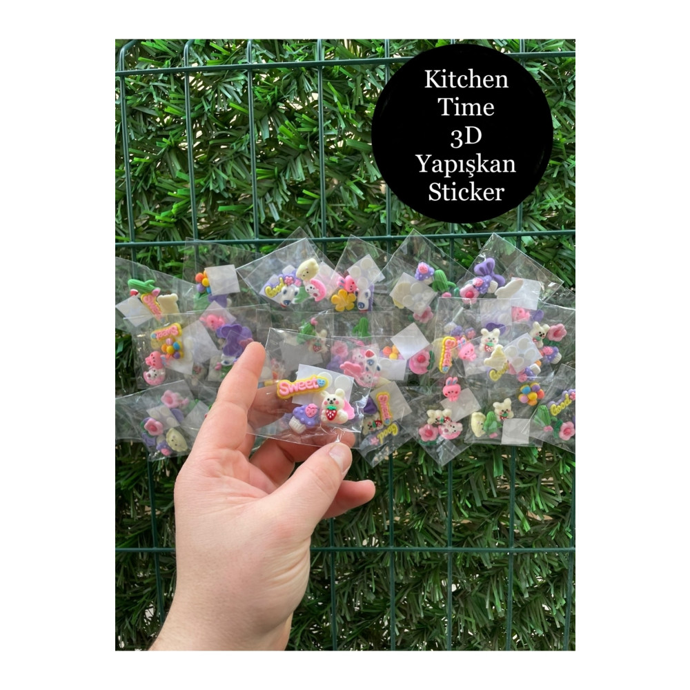Kitchen Time 3d Sticker 4lü Matara Yapışkan Sticker Matara Fiyatı