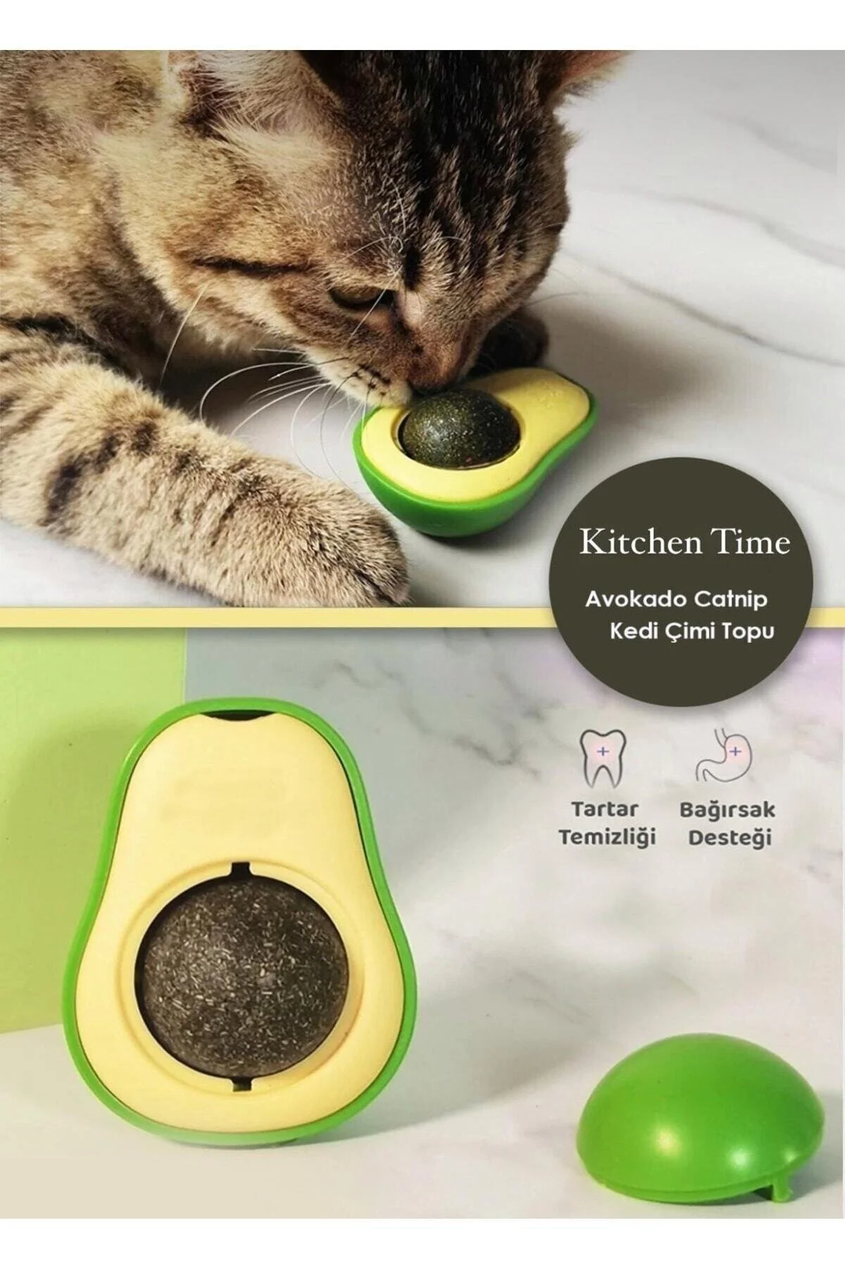 Kitchen Time Sevimli Yapışkanlı Kedi Çimi Avokado Catnip | Avokado Kedi Çimi Topu Avokado Kedi Nanesi Oyuncağı" Evcil Hayvan Ürünleri Fiyatı