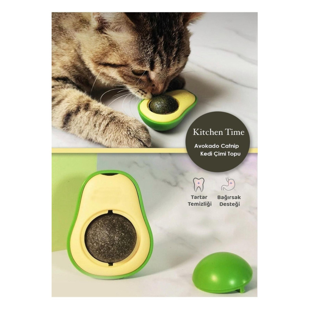 Kitchen Time Sevimli Yapışkanlı Kedi Çimi Avokado Catnip | Avokado Kedi Çimi Topu Avokado Kedi Nanesi Oyuncağı Evcil Hayvan Ürünleri Fiyatı