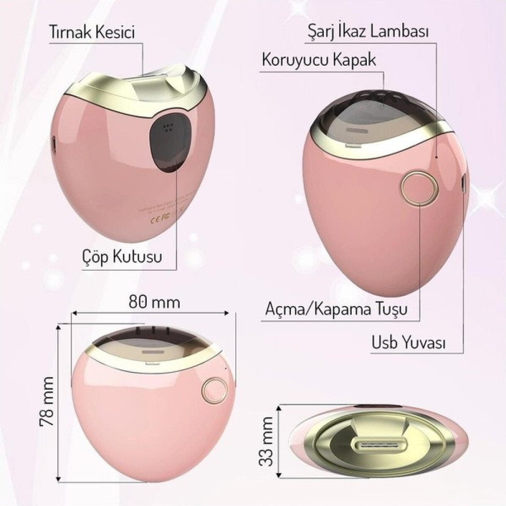 Kitchen Time Smart Tırnak Makası Şarjlı Tırnak Kesme Cihazı Tırnaklar Için Akıllı Manikür Makinesi Manikür / Pedikür Malzemeleri ve Setleri Fiyatı