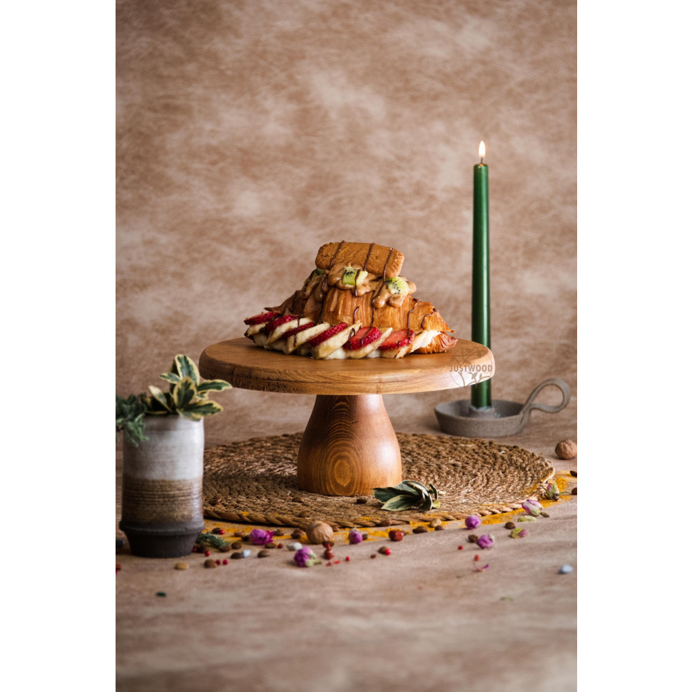 kitchen trend Justwood Lucca 29 Cm Ahşap 12 Cm Ayaklı Yuvarlak Pasta Sunum Servis Tabağı Mutfak Gereçleri Fiyatı