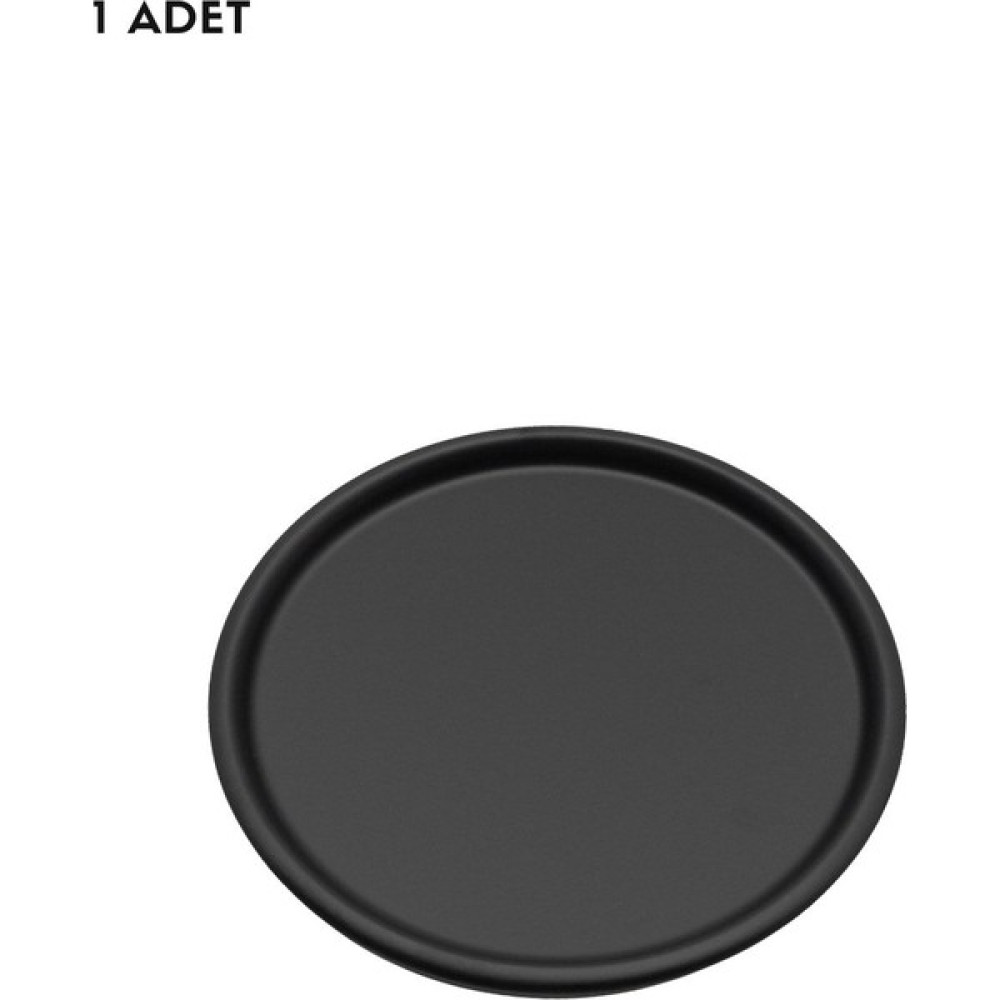 Kitchen Trend Tekli 37 cm Siyah Metal Yuvarlak Çay, Kahve, Pasta, Servis Tepsisi Servis Tepsisi Fiyatı