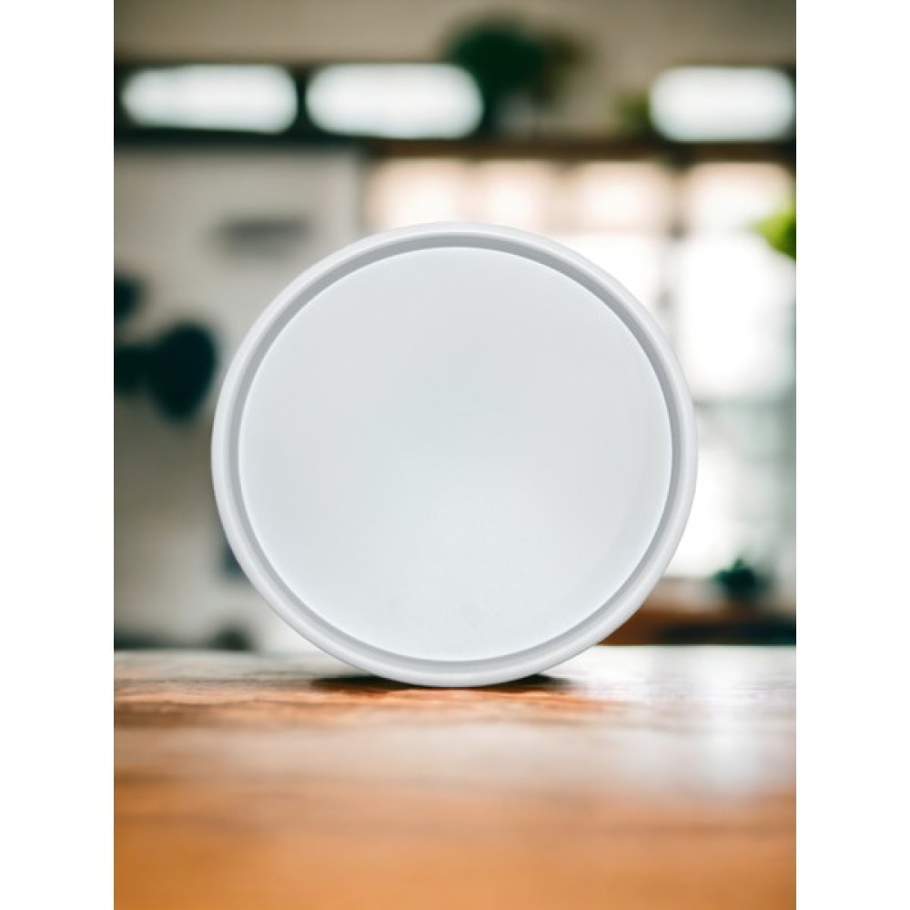 Kitchen Trend Tekli 51 cm Metal Yuvarlak Çay, Kahve, Pasta, Servis Tepsisi Dekoratif Sunum Tepsisi - Beyaz Servis Tepsisi Fiyatı