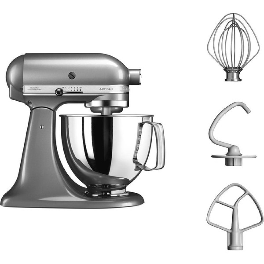 Kitchenaid 5KSM125ECU Artisan 4.8 Litre Mutfak Şefi - Contour Silver Elektrikli Mutfak Aletleri Fiyatı
