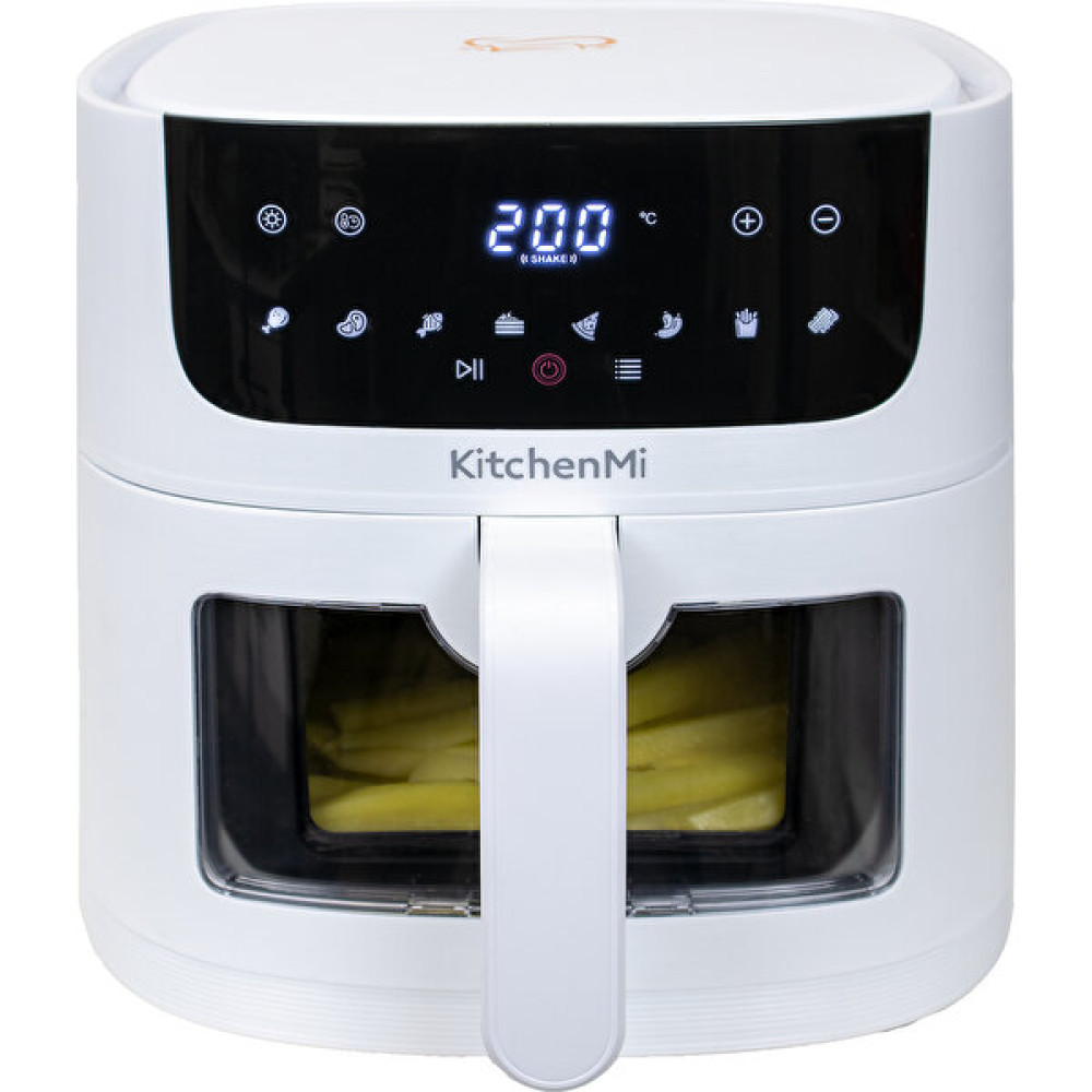 KitchenMi Air Fryer 6L Fritöz - Beyaz Fritözler Fiyatı