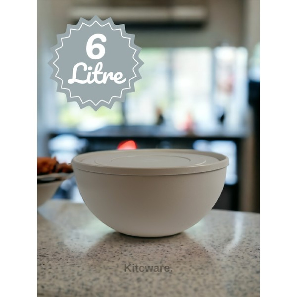 Kitcware Saklama Kabı, Un Saklama Kabı, Hamur Leğeni, Erzak Saklama Kabı, Büyük Boy Saklama Kabı, 6 Litre - Krem Saklama Kapları Fiyatı