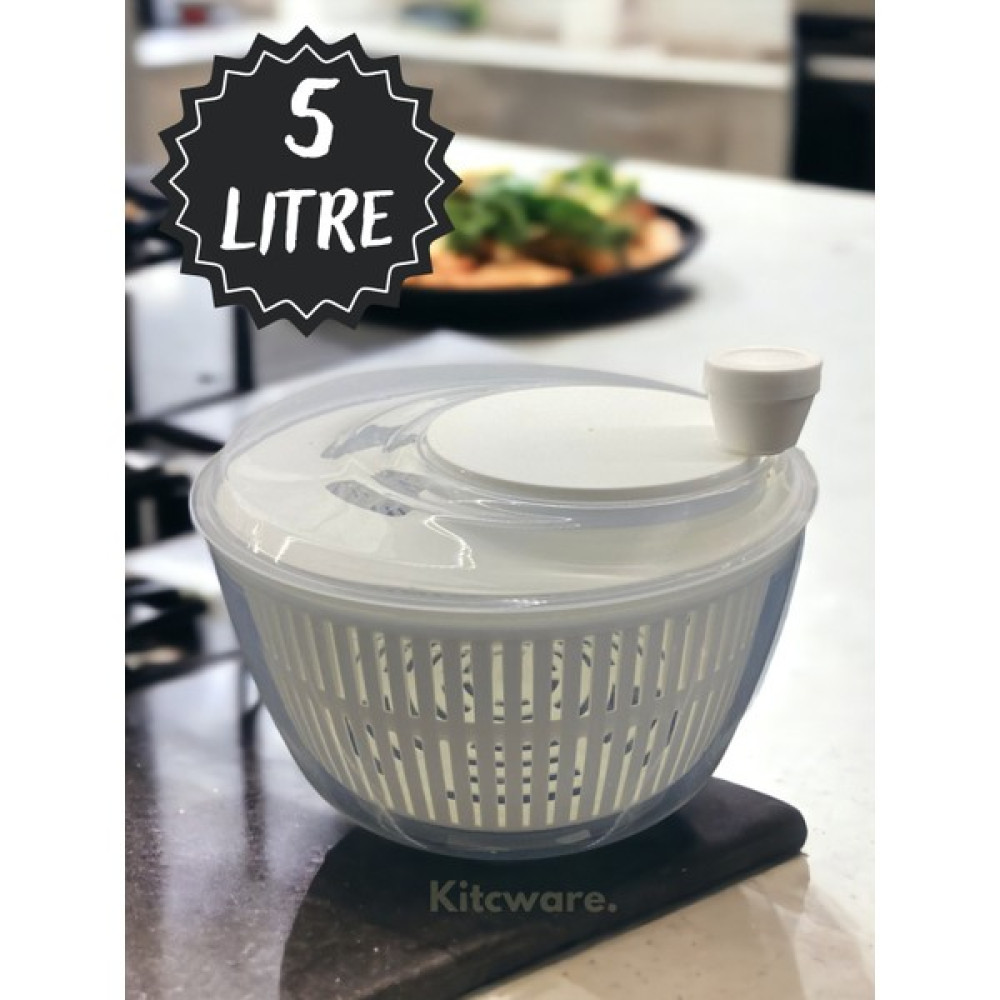 Kitcware Salata ve Sebze Kurutucu, Pratik Salata Kurutucu, Büyük Boy - 5 Litre - Beyaz Mutfak Gereçleri Fiyatı