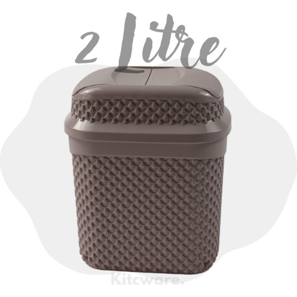 Kitcware Tezgah Üstü Çöp Kovası, Masaüstü Çöp Kovası, Çöp Kutusu, Mutfak Çöp Kovası, Çöp Kovası 2 Litre - Pudra Eşya Saklama / Düzenleme Fiyatı