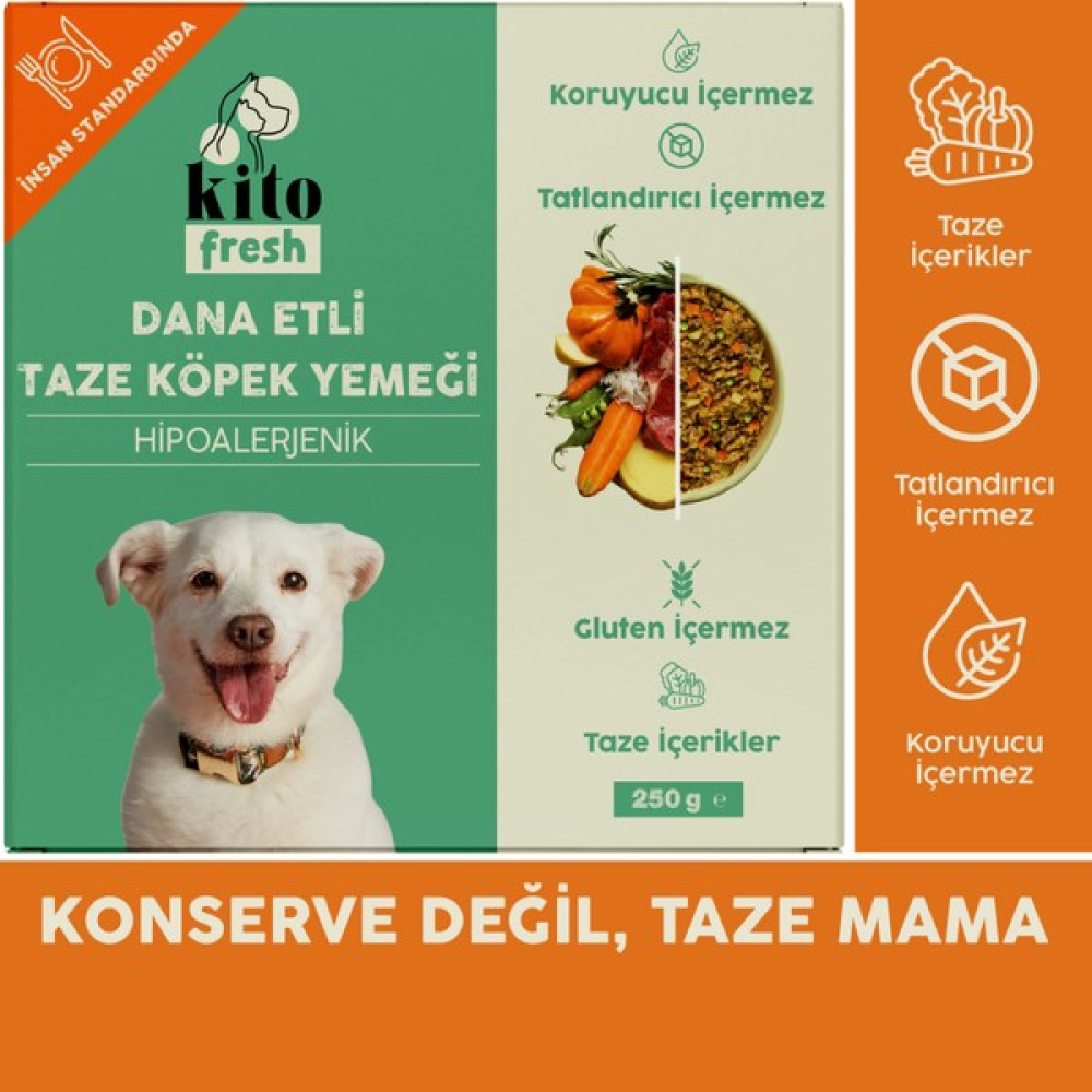 Kito Fresh Dana Etli Taze Köpek Yemeği Evcil Hayvan Ürünleri Fiyatı