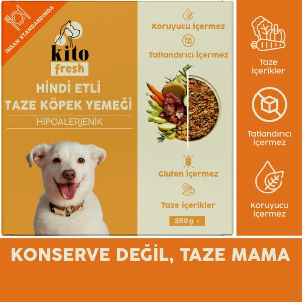 Kito Fresh Hindi Etli Taze Köpek Yemeği Evcil Hayvan Ürünleri Fiyatı