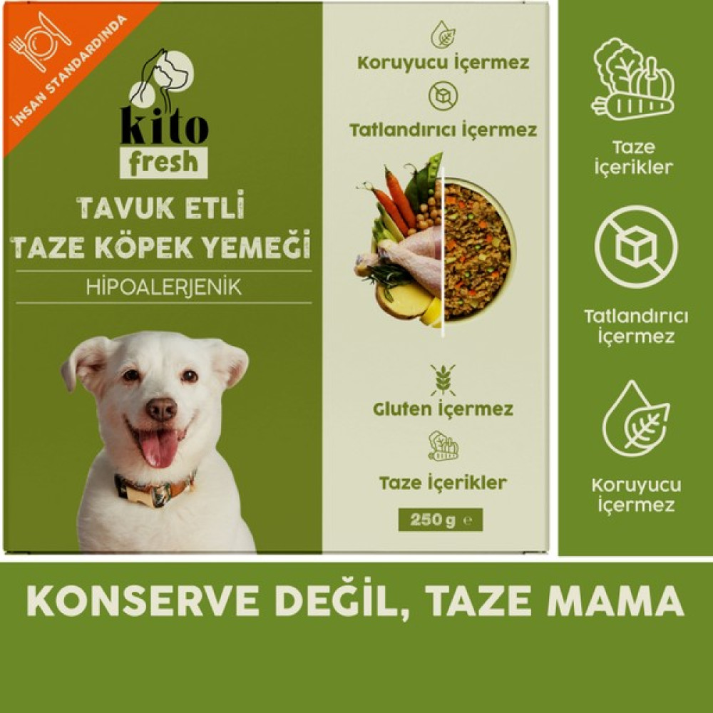 Kito Fresh Tavuk Etli Taze Köpek Yemeği Evcil Hayvan Ürünleri Fiyatı