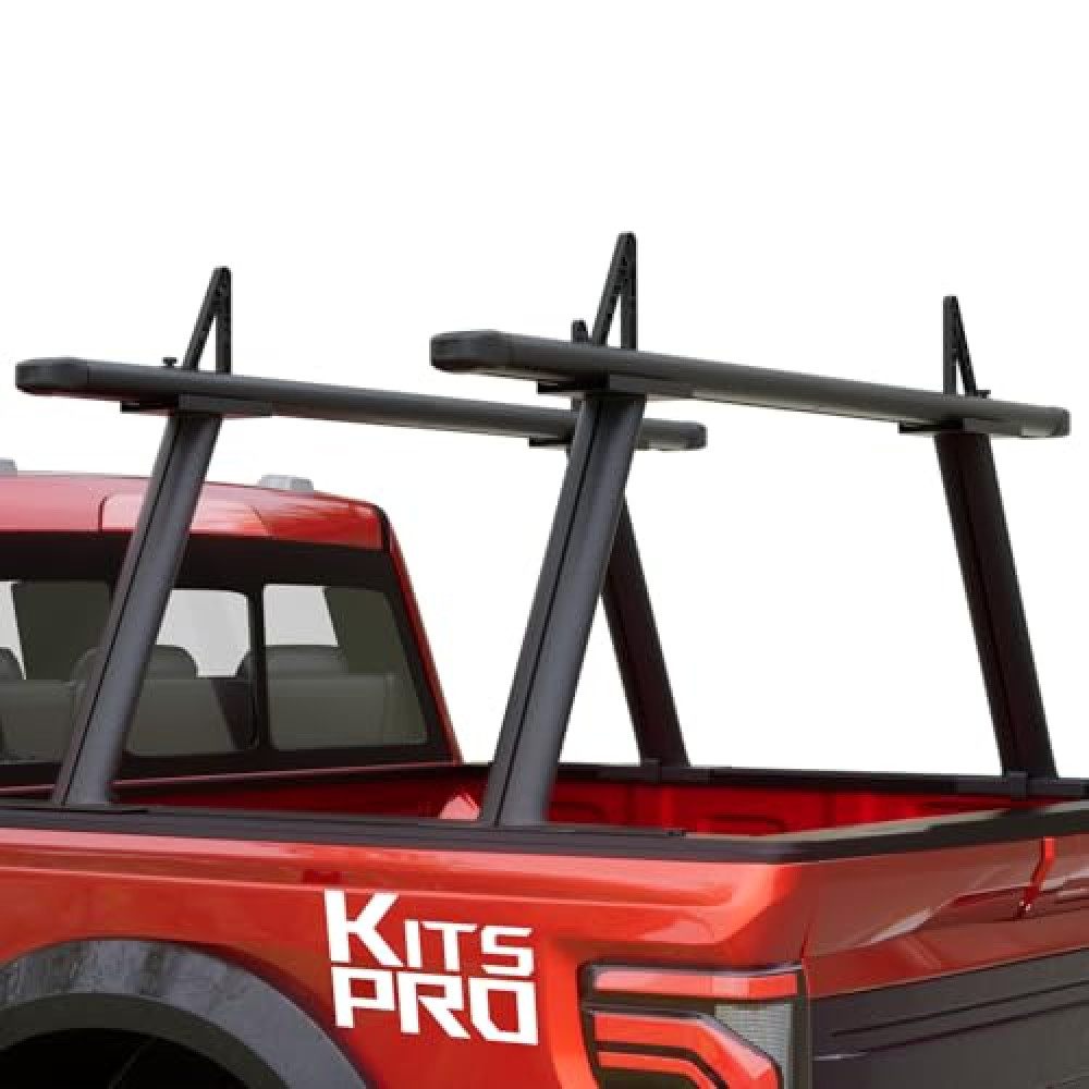 KitsPro 800lb Truck Bed Rack for Ford F-150 F-250 F-350 Super Duty, Dodge Ram 1500 2500 3500, Chevy Silverado Colorado, GMC Sierra Canyon, Tundra Heavy Duty Truck Ladder Rack Crossbar Cross Bar