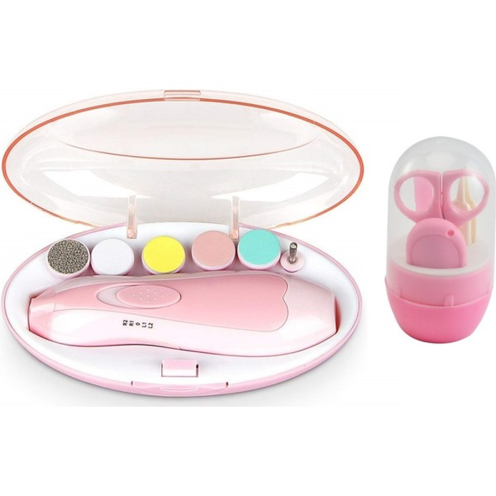 Kitvtopc 6'sı 1 Arada Elektrikli Bebek Tırnak Makası Seti - Pembe (Yurt Dışından) Bebek Tırnak Makası Fiyatı