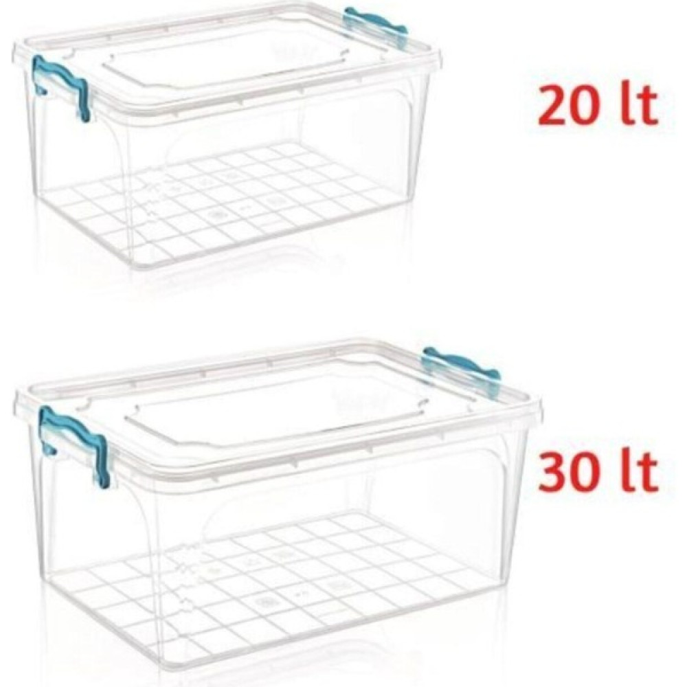 Kivi Home Plastik Saklama Kabı Kilit Kapaklı Saklama Kutusu Düzenleyici 20LT+30LT Saklama Kapları Fiyatı