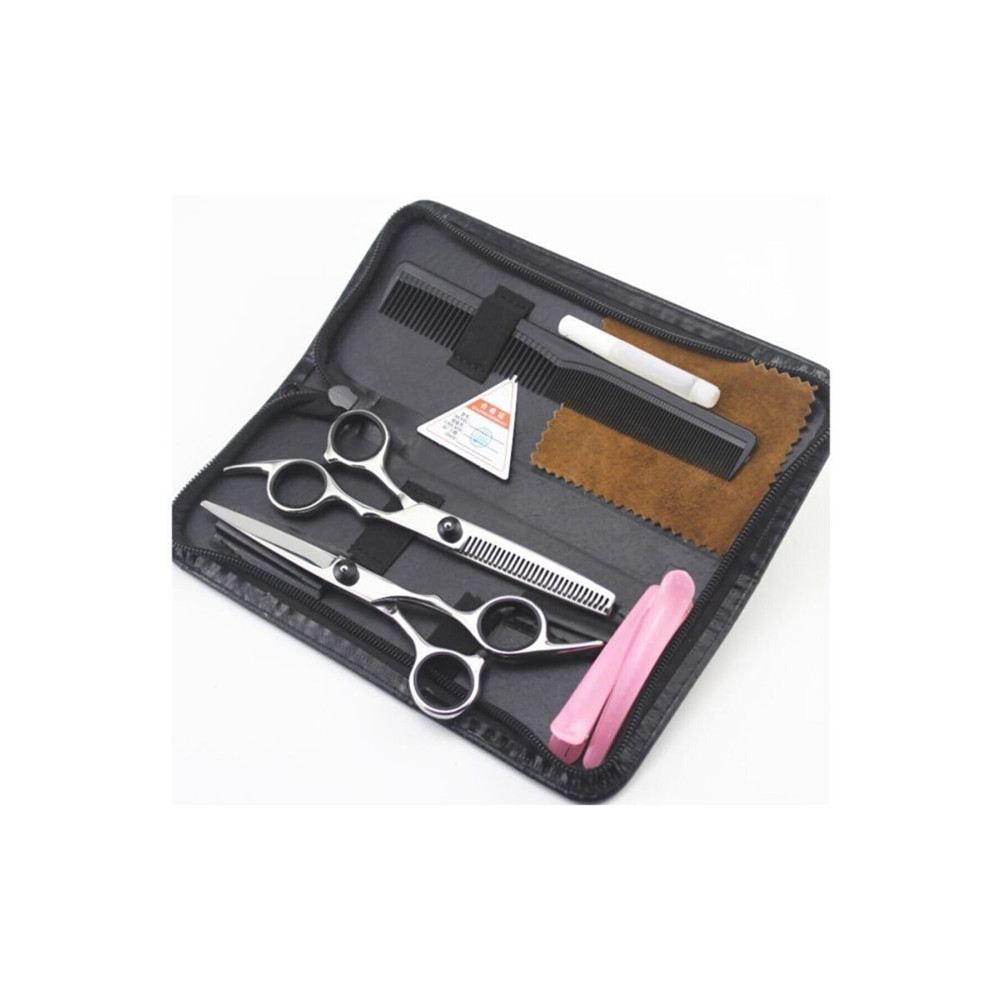 kivi ticaret 5 Parça Smith Chu 6.0 Inch 17 Cm Profesyonel Deri Çantalı Kuaför Berber Saç Makas Seti Saç Bakımı Fiyatı