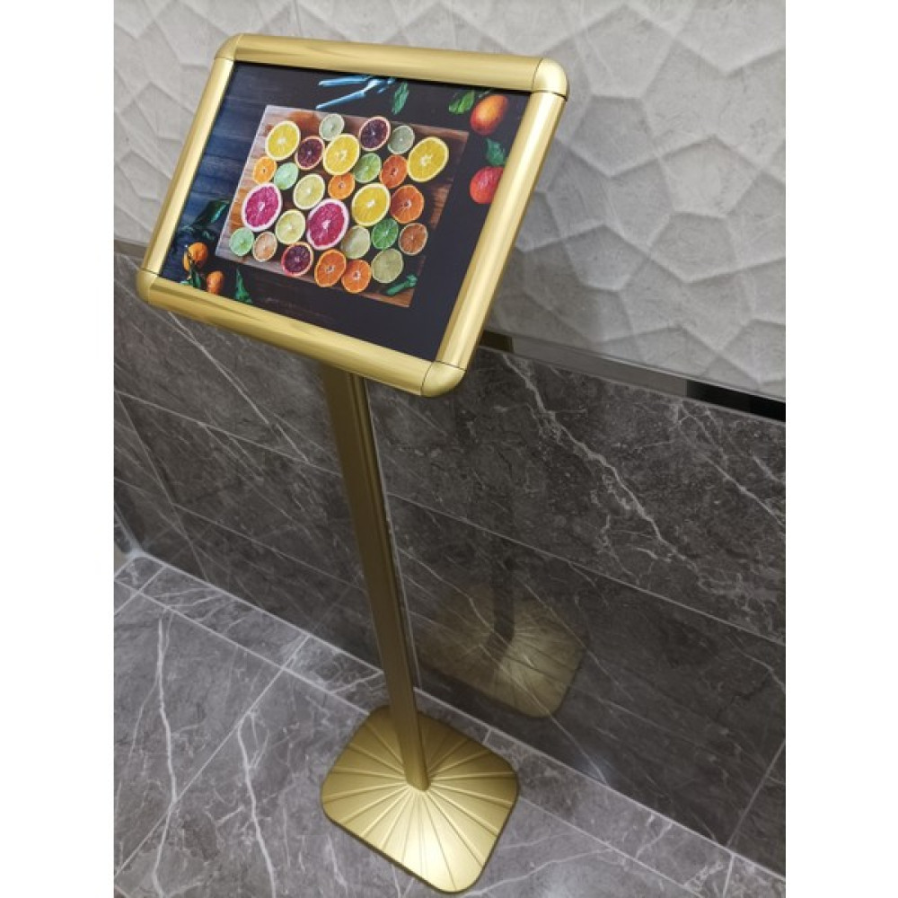 Kıvılcım Plastik ve Reklam Ürünleri Aliminyum Rondo Çerçeve - Gold - A3 AYAKLI MENÜ PANOSU - 29,7x42 cm Yazı Tahtası Fiyatı