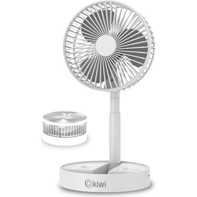 Kiwi Kfan-7606 Şarjlı Beyaz Katlanılabilir Mini Fan Masa Üstü Vantilatörü Usb Soğutucu Sessiz El Fanı" Vantilatörler Fiyatı
